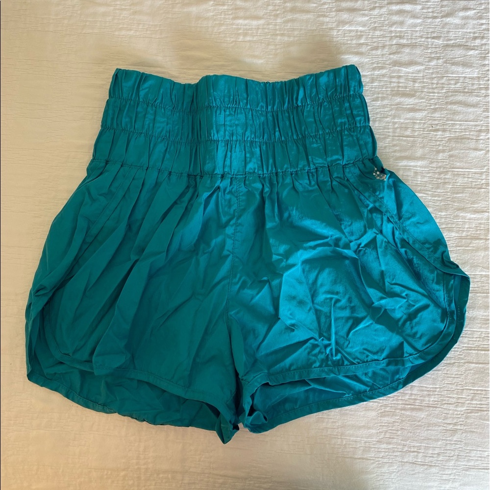 turquoise free people way home shorts